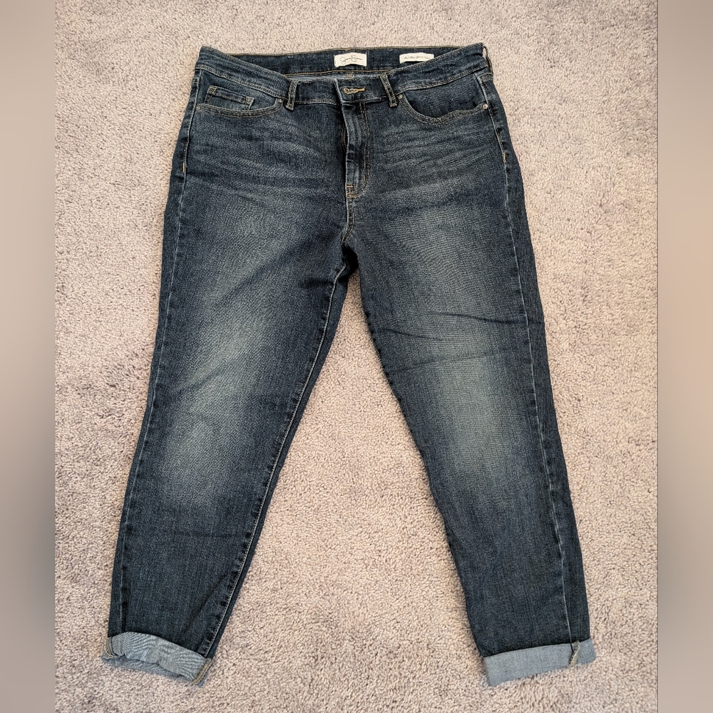 Jessica Simpson Brand Skinny Leg Cropped/Ankle Jeans Blue - Women's Size 12/31